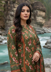 Winter - Riwaj - Printed Marina - 3 Pcs - Wool Shawl 25 - D#15