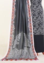 Winter - Rubaaiyat - D Prints - Marina 26 - Wool Shawl - RPM#02 - Black