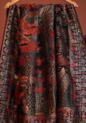 Pashmina Zari Jamawar Shawl D - 26 - Black