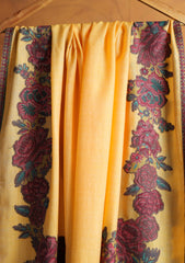 Pashmina Jamawar Shawl D#117 - Yellow