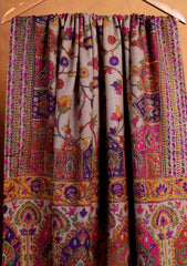 Pashmina Qalamkar Needle Work Shawl D#02 - Multi