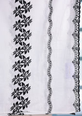 Embroidered Lawn Summer Shawl D#67 - White 1