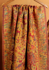 Pashmina Zari Jamawar Shawl D#86 - Mustard