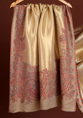 Pashmina Zari Jamawar Shawl D - 55 - Skin