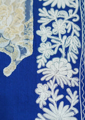 Pashmina Patch Work Shawl D - 11 - Royal Blue