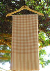 Pashmina Check Work Shawl D - 07B - Peach