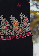 Pashmina Emboridered Shawl D - 128 - Black