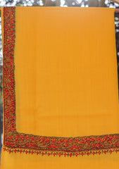 Wool Needle Work Shawl D - 39 - Yellow