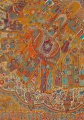 Pure Jamawar Kaani Shawl D - 2237 - Cream