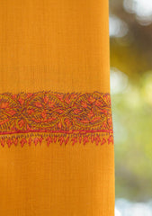 Needle Work Wool Shawl D - 31 - Mustard