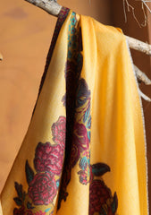 Pashmina Jamawar Shawl D#117 - Yellow
