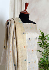 Formals - Fancy Closet - 2 pcs Suit - Chiffon Jamawar D#01 Fawn