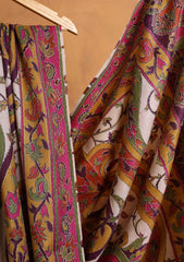 Pashmina Qalamkari Needle Work Shawl D#11 - Multi