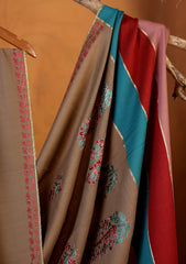 Pashmina Ari Work Shawl D#07 - Brown 3