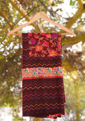 Digital Printed Wool Shawl D - 03 - Maroon