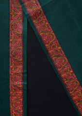 Pashmina Kashmiri Work Shawl D - 0026 - Bottle Green