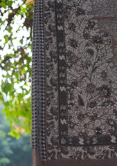 Pure Pashmina Kaani Jamawar Shawl D - 59B - Mouse