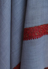 Pashmina Kashmiri Work Shawl D - 0025 - D Red