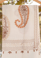 Pashmina Ari Work Shawl D - 113 - Off White