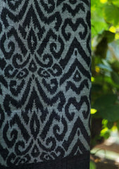 Pure Pashmina Kaani Jamawar Shawl D - 81 - Grey Black