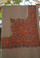 Pashmina Emboridered Shawl D - 72 - L Brown