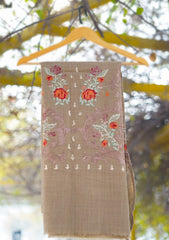 Pashmina Emboridered Shawl D - 127 - G Brown