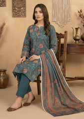 Winter - Rubaaiyat - D Prints - Marina 26 - Wool Shawl - RPM#14 - D Green