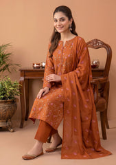 Winter - Rubaaiyat - Pashmina Embroidered 26 - D#04 - Rust