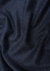 Zegna Ermenegildo Premium Cashmere Tweed Wool Fabric - D Blue