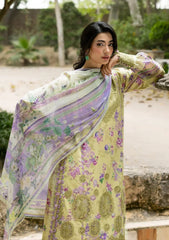 Lawn - Elaf Premium - Signature Embroidered 26 - Vol II - ESG#08A - OLIVIA
