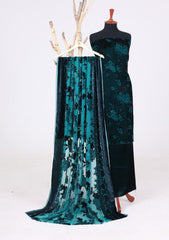 Winter - Riwaj - Printed Velvet Suit - Palachi Dupatta - D#02 - D Ferozi