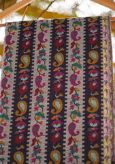 Pure Pashmina Kaani Jamawar Shawl D - 60 - N Blue