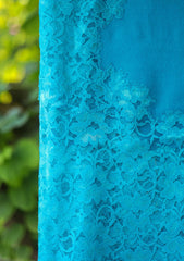 Pashmina Net Patch Work Scarf D - 02 - Ferozi