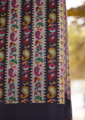 Pure Pashmina Kaani Jamawar Shawl D - 60 - N Blue