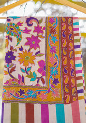 Pure Pashmina Qalamkari Shawl D - 05B - Skin