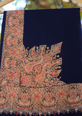 Pashmina Emboridered Shawl D - 116 - N Blue