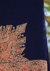 Pashmina Emboridered Shawl D - 116 - N Blue
