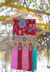 Pure Pashmina Qalamkari Shawl D - 08 - Maroon