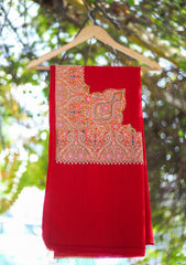 Pashmina Emboridered Shawl D - 112 - Red