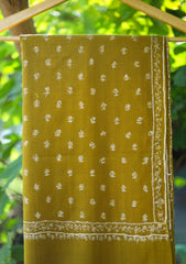 Pashmina Kashmiri Work Shawl D - 19 - Gold