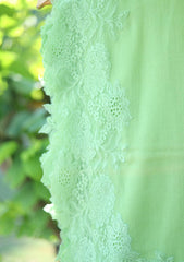 Pashmina Net Patch Work Scarf D - 04 - Green
