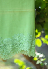 Pashmina Net Patch Work Scarf D - 04 - Green