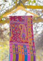 Pure Pashmina Qalamkari Shawl D - 05 - Maroon