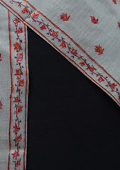 Pashmina Kashmiri Work Shawl D - 0021 - Off white