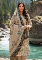Winter - Riwaj - Printed Marina - 3 Pcs - Wool Shawl 25 - D#41