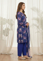 Lawn - Rubaaiyat - Digital Printed 26 - 2 By 2 - D#18 - Blue