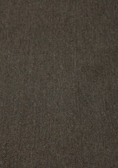 Tweed Selvage Self Stripe Pure Wool Fabric - L Brown