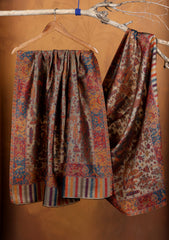 Pashmina Zari Jamawar Shawl D#11 - Brown