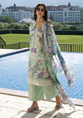 Lawn - Elaf Premium - Signature Embroidered Prints 26 - ESA#06B - EVELINE WHISPER