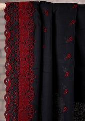 Embroidered Lawn Summer Shawl D#29 - Black